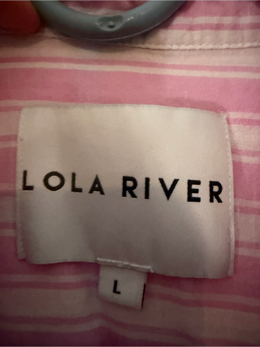 Lola River Pink Striped Tie-Front Button Down Shirt - Picture 2 of 3